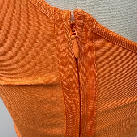 Missguided+ Orange bandage One-Shoulder Bodycon Dress Size 4 - Picture 7 of 11